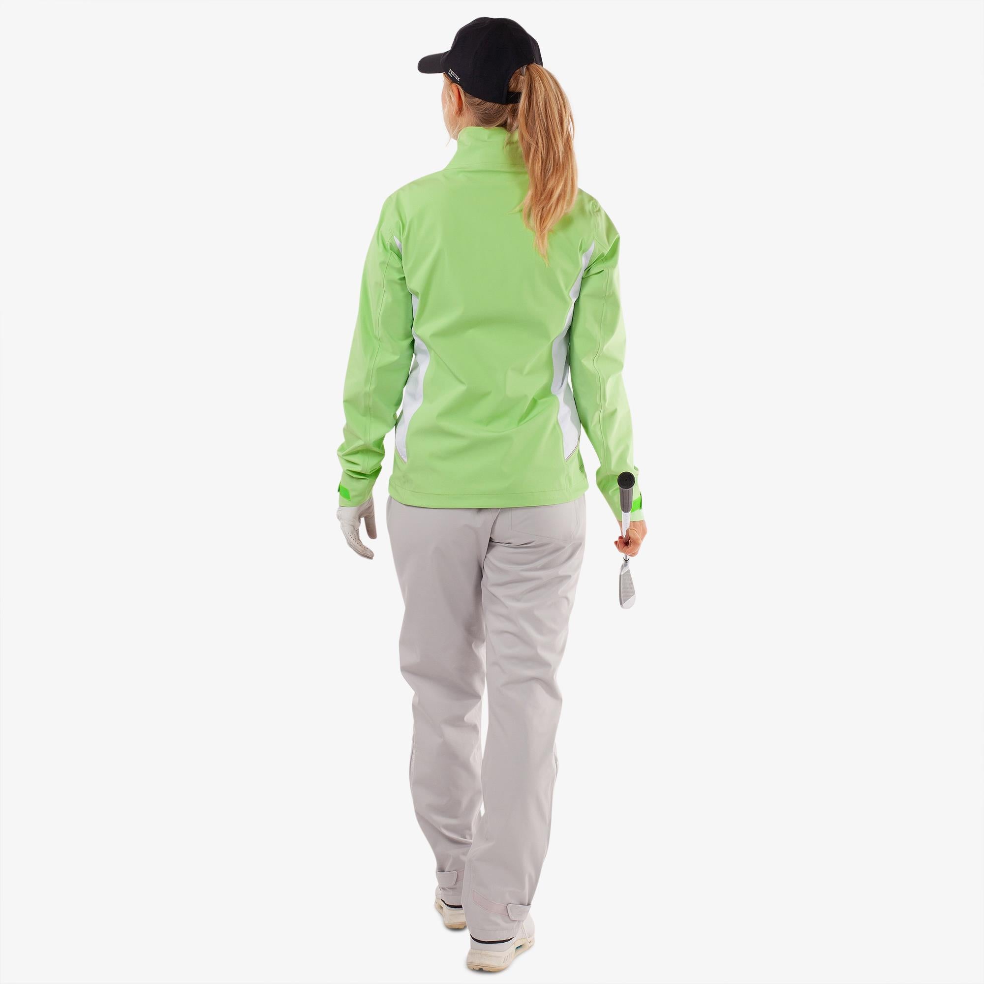 Galvin Green Amy Dryvr Pertex Ladies Waterproof Golf Jacket Paradise Green/White